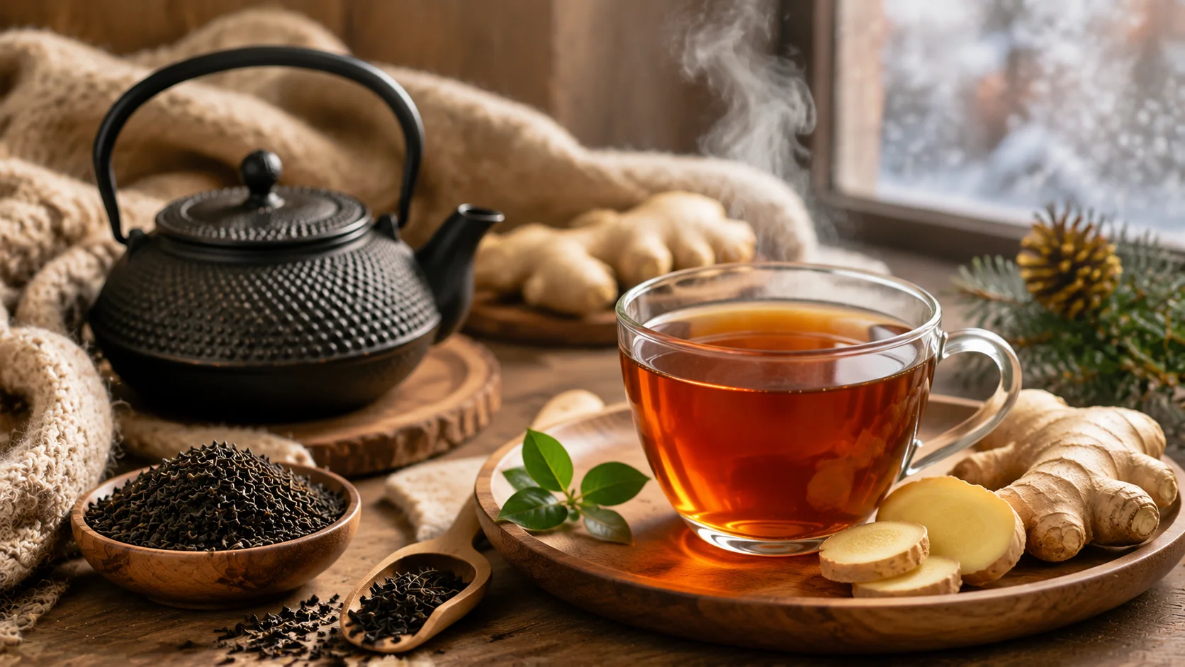 چای زنجبیلی — گرم و زمستانی