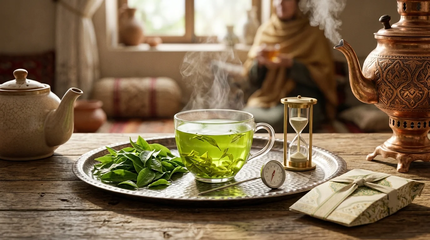 دم چای سبز — دما و زمان دقیق — مجله دلیچه