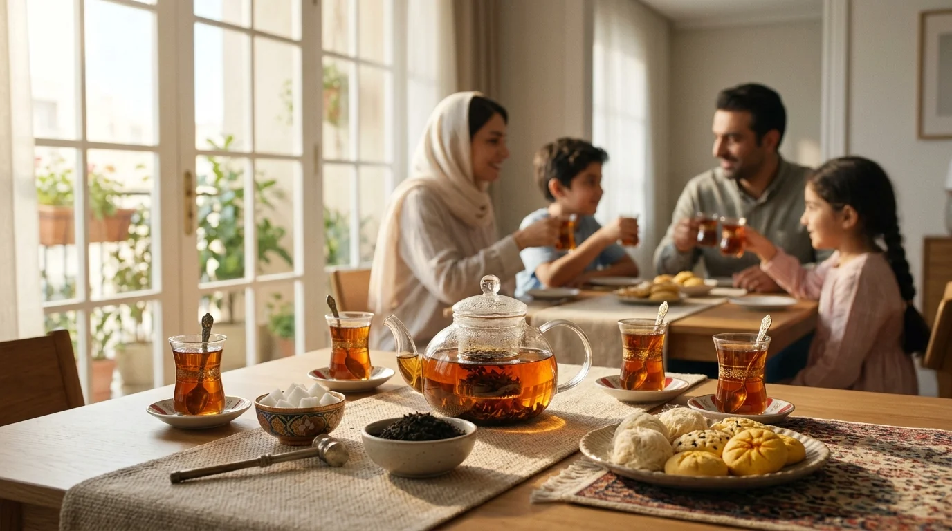 مصرف روزانه چای در خانواده ۴ نفره
