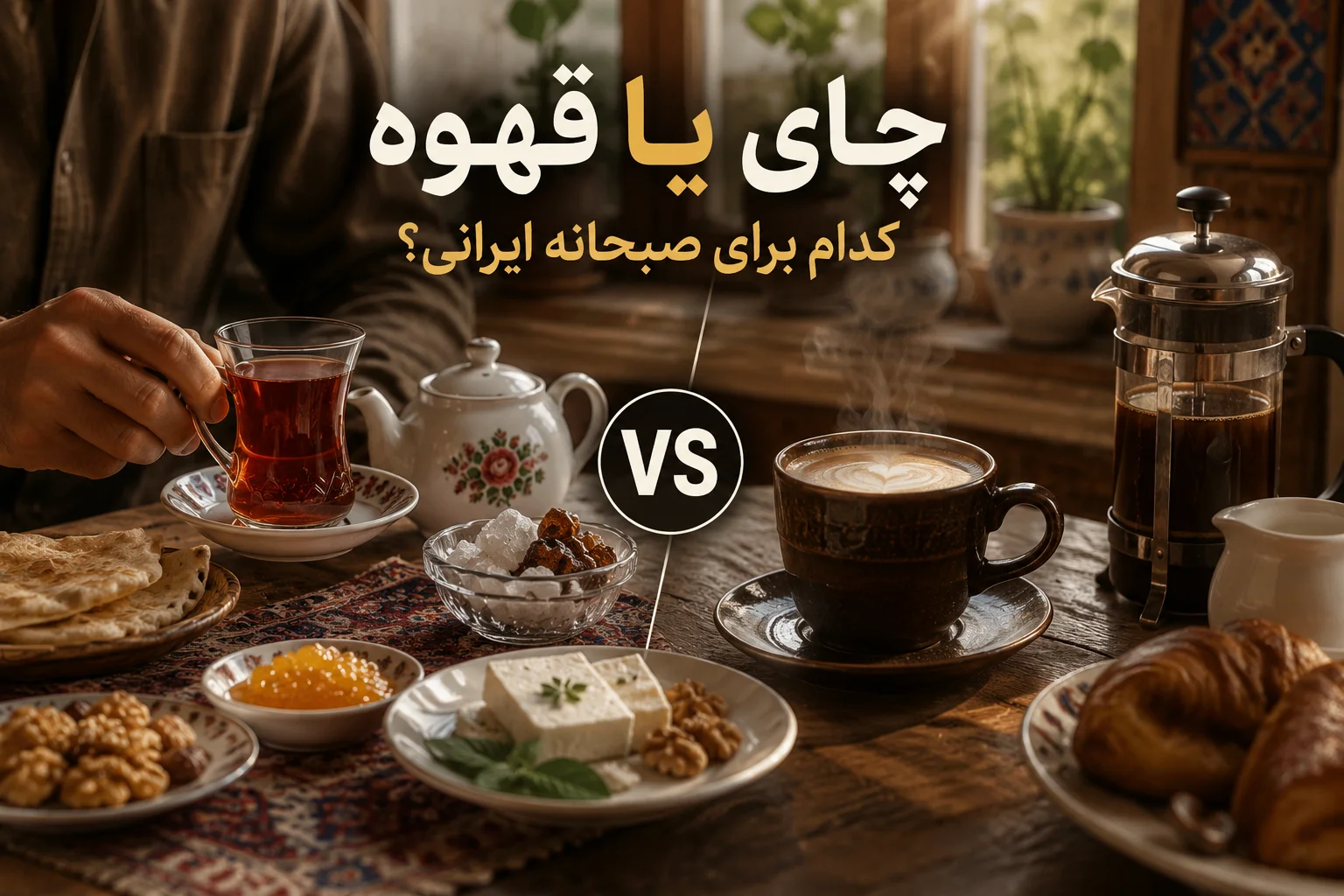 چای یا قهوه — کدام برای صبحانه ایرانی؟ — مجله دلیچه