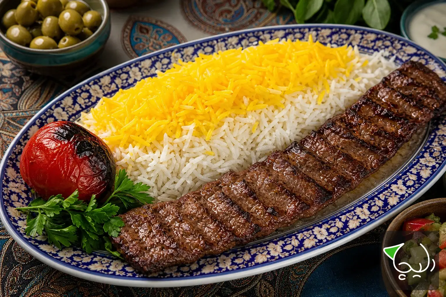 چلوکباب خانگی — برنج و زعفران برای ۶ نفر — مجله دلیچه