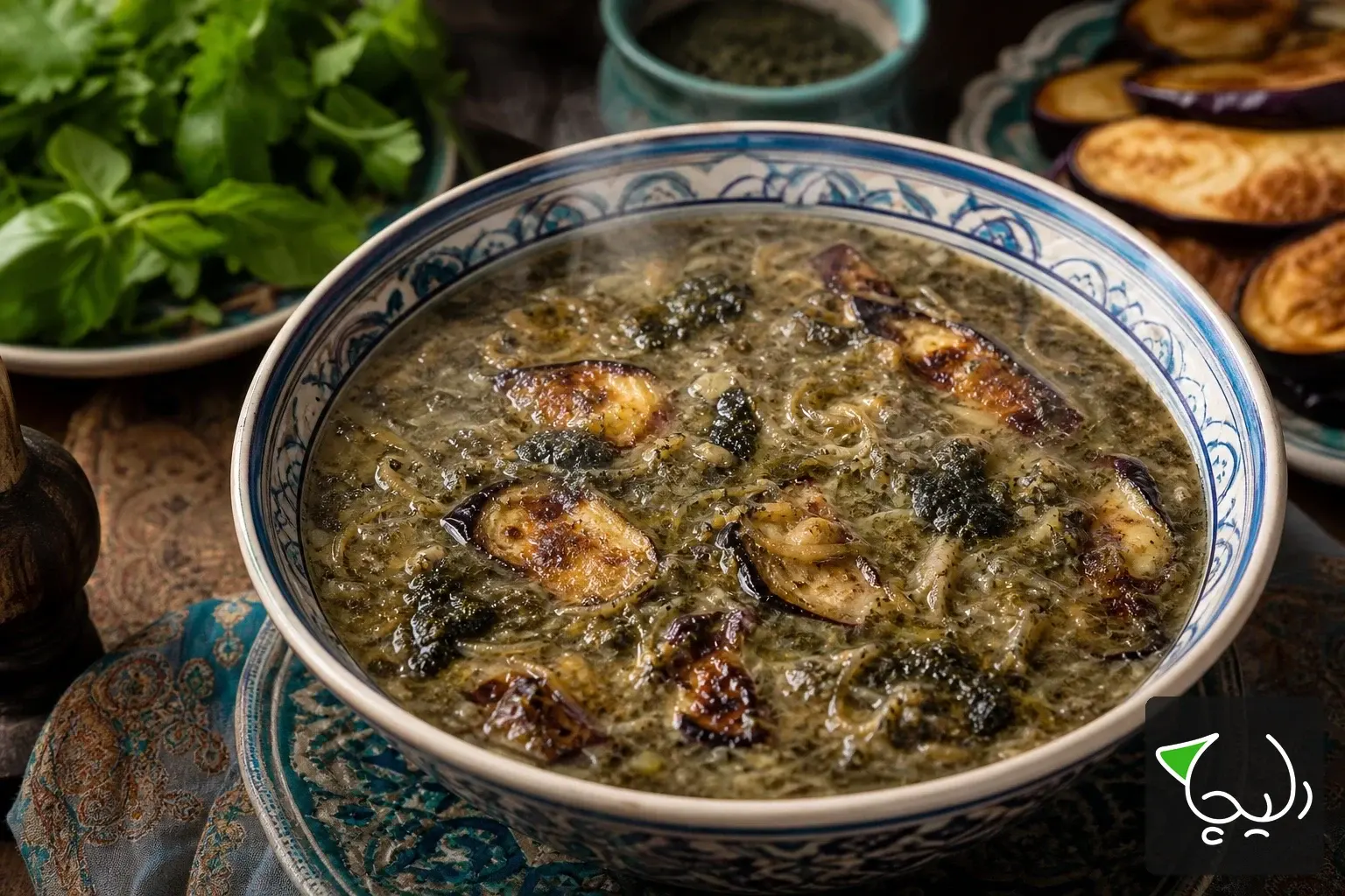 آش بادمجان همدان — دستور ساده خانگی — دستور پخت دلیچه