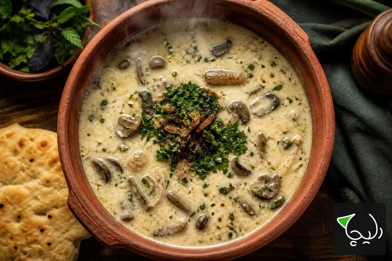 آش قارچ — دستور خانگی گرم و مقوی — دستور پخت دلیچه