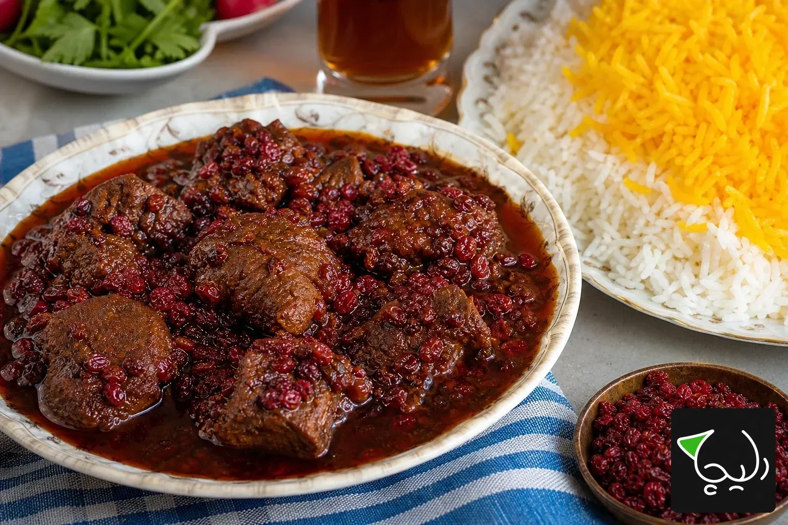 خورشت زرشک با گوشت — دستور مجلسی — دستور پخت دلیچه